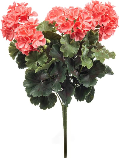 Emerald - Kunstplant Geranium UV 41cm peach - Kunstplant voor binnen