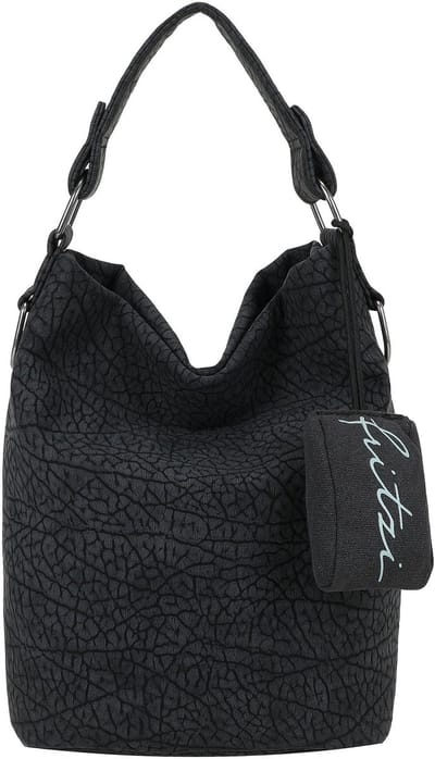 Fritzi aus Preußen schoudertas Ella Hobo Matta Soft Black antraciet