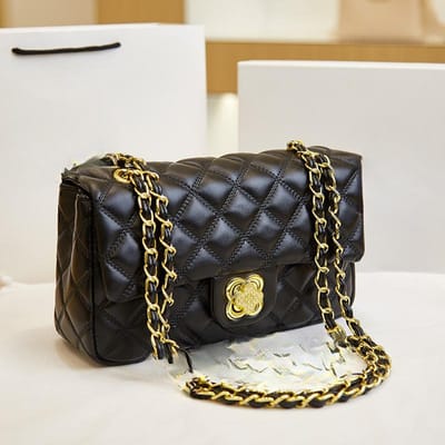 Modieuze One-shoulder Onderarmtas voor Dames Koreaanse Stijl Veelzijdige Diamanten Kettingtas Nieuwe Stijl Zomer Crossbody Kleine Vierkante Tas Eenvoudig gray