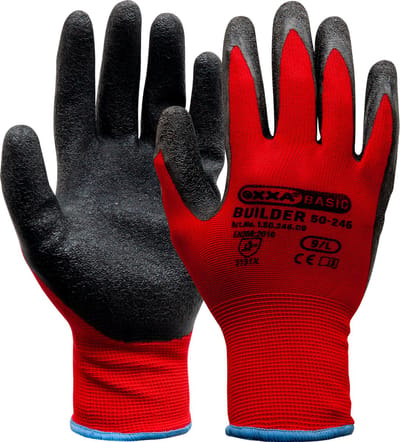 *** SET à 12 PAAR *** Latex Light handschoen - Tuinhandschoen - Waterdichte coating - MAAT 8 / M