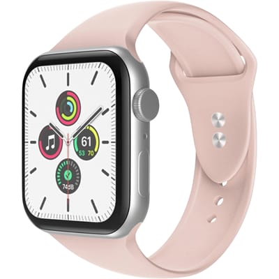 Mocaa Apple Watch Siliconen Horlogebandje 45-46mm Roségoud