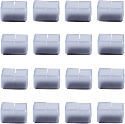 16x Vierkante Stoelpootdoppen XXL: Krasvrije, Stille Vloerbeschermers (48-55 mm)
