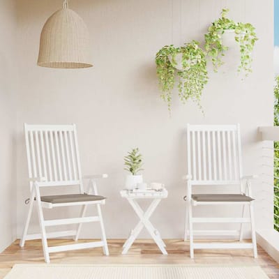 vidaXL - Tuinstoelkussens - 2 - st - 40x40x3 - cm - oxford - stof - taupe