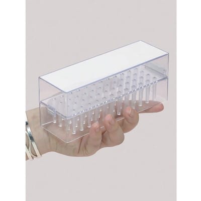 48 Gaten Nagelfrees Bits Opbergdoos Stofdicht Anti-Botsing Organizer Voor Thuis Salon Manicure Gereedschap schoon