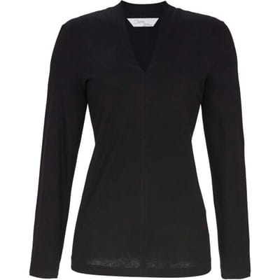 Zwart pyjamashirt Ringella katoen - Zwart - Maat - 38