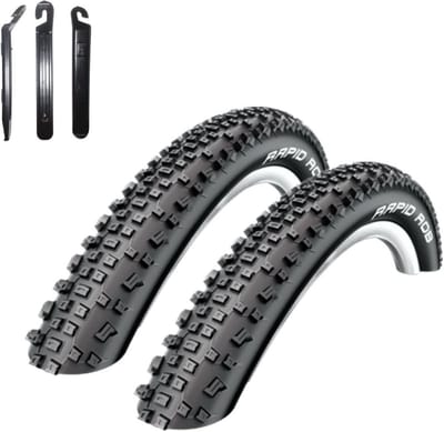 2x Fietsband 29 inch - Mountainbike Band 29 x 2.10 (54-622) Inclusief Bandenlichters