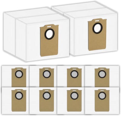 10 pcs Stofafzuigzak Geschikt voor Monsga MS1 MAX, Ultenic T10 Lite Liectroux M70 Pro BPMIO B15 Plus Lubluelu L15 Plus Vacuum Robot Proscenic Q8/Ultenic Vervangende stofzakken