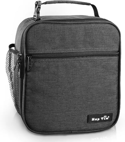 Thijox - Geïsoleerde Lunchtas 6,5L voor Volwassenen en Kinderen - Donkergrijze Koeltas - Ruime Bento Lunchbox voor Mannen, Vrouwen en Jongens - Perfec