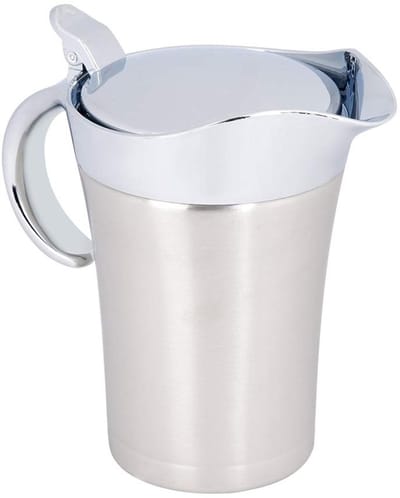 Dailygoods- Juskom Dubbelwandig Geïsoleerd - Roestvrij Staal - Sauskan met Deksel - Stofdicht - 750ml - Ideaal voor Jus en Vloeistoffen - Sauskom
