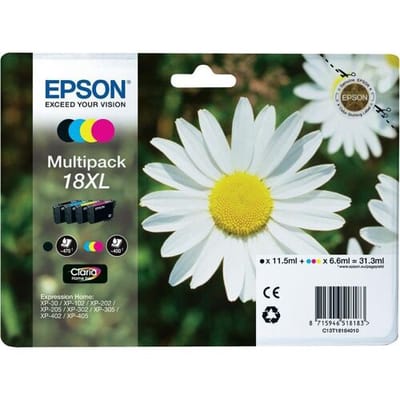 Epson Inktcartridge 18XL (C13T18164012) 4-kleuren Multipack Hoge capaciteit