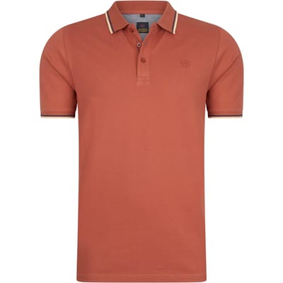 Mario Russo Polo shirt Edward - Polo Shirt Heren - Poloshirts heren - Katoen - Burnt Oranje