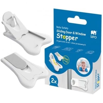 Sipo – Baby Veiligheidsstopper Voor Ramen en Deuren – 2 Stuks - Kinderbeveiliging voor schuifdeuren