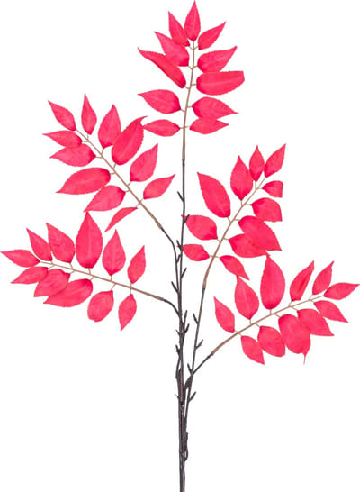 Easyplants | Kunsttak Varen vertakt 83 cm rood | Zijde | Nepbloemen | rood | Onderhoudsvrij | Kant-en-klaar