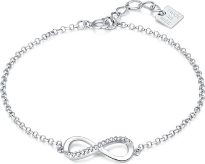 Twice As Nice Armband in zilver, infinity, zirkonia 16cm+2cm
