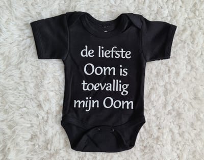 Little Jay de liefste oom is toevallig mijn oom - Zwart - Rompertje