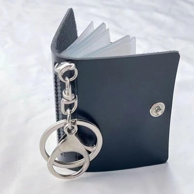 Porte-clés créatif en PU, mini album photo, cadre photo vierge par sublimation, pour cadeau d'anniversaire personnalisé noir