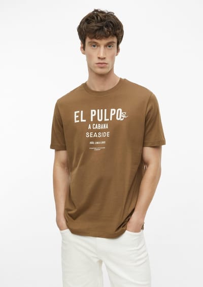 Zachte katoenen T-shirt met frontprint en geribbelde rand s.Oliver