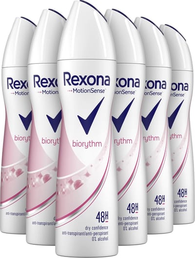 Rexona Women Ultra Dry Biorythm Deodorant - 6 x 150 ml - Voordeelverpakking