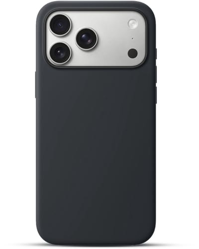 Solidenz Zwart Siliconen Case geschikt voor iPhone 17 Pro hoesje compatibel met MagSafe - Midnight Black