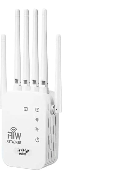 Wifi Versterker - Signaal Booster - Internet Uitbreiden - Dual-Band 1200 Mbps - 18 cm - Wit