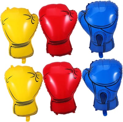 Bokshandschoen Ballonnen - Thema Decoratie - Feest Versieren - Duurzame Folie - 6 Stuks - Meerkleurig