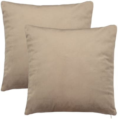 Barbons kussenhoes 45x45 - set van 2 kussenhoesjes - kussensloop - lichtbruin