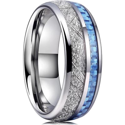 Mode 8MM Goudkleur RVS Ringen Voor Mannen Gewelfd Groen Abalone Schelp Inleg Ringen Bruiloft Verloving Sieraden Cadeau 11 gray