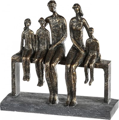 Gilde Handwerk - Beeld - Sculptuur - Polyresin - Bronskleur - 'We Are Family'