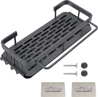 Afdruiphouder, spoelbakorganizer hangend, spoelborstelhouder, spoelorganizer keuken