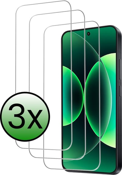 Screenprotector - 3 Stuks Geschikt voor Xiaomi 17 - Extra Sterk - Beschermglas - Gehard Glas - Tempered Glass - Screen Protector