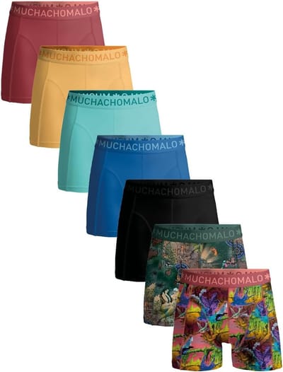 Heren Boxershorts - Ondergoed Set - Dagelijks Gebruik - Zachte Katoen Stof - 7 Pack - Prints