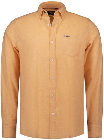 NZA - Heren hemd - Maat S - Mannen - Oranje - Vlas of linnen