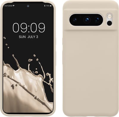 kwmobile telefoonhoesje geschikt voor Google Pixel 8 Pro - Hoesje met siliconen coating - Smartphone case in crème