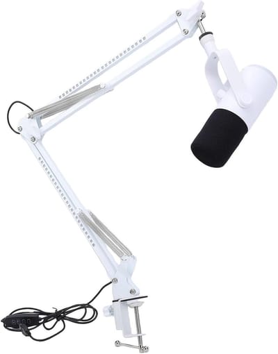 Dynamische Microfoon - Streaming Microfoon - Podcasting Opnemen - RGB Verlichting - USB C Connectiviteit - Wit