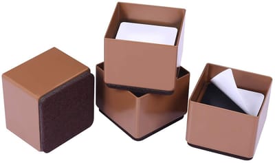 Dailygoods- Bedverhogers 30 cm hoog - Zware Meubelverhogers - Set van 4 - Massief Staal - Vloerbescherming - Zelfklevende Schuimkussens