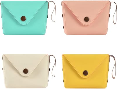 Schattige Mini Portemonnees voor Vrouwen, Meisjes en Kinderen - Oxford Pouch voor Munten, Creditcards en Sleutels - Set van 4 Stuks