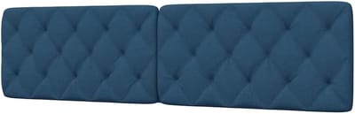 Hoofdbordkussen - Kussen hoofdeinde - Bedcomfort Verhoging - Met Riemen Bevestiging - 200 cm - Blauw