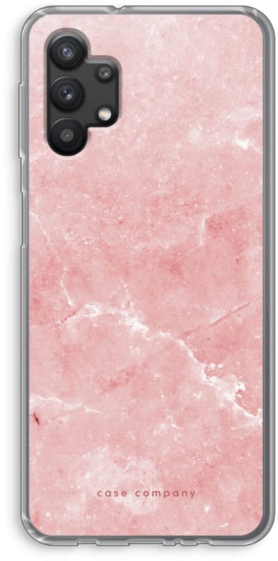 Case Company® - Hoesje geschikt voor Samsung Galaxy A32 5G hoesje - Roze marmer - Soft Cover Telefoonhoesje - Bescherming aan alle Kanten en Schermrand