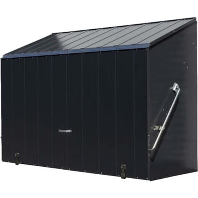 Metalen Fietsenstalling Trimetals Sesam TM13001 - Opbergkast Tuin - Antraciet | 76x185x139 cm