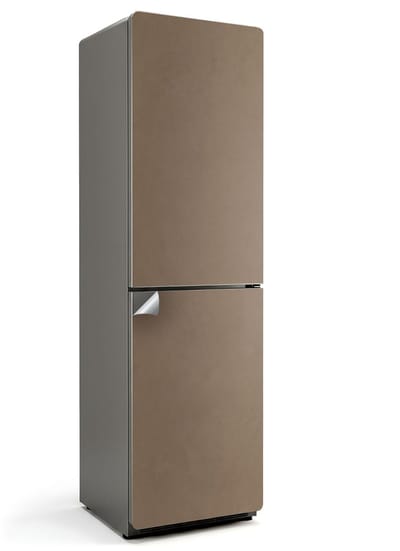Wallfluent Koelkaststickers - Bruin Koelkast Folie - 60 cm x 205 cm - Bruin Koelkaststickers - Waterdichte Koelkast Sticker - Koelkast Versiering - Koelkast Decoratie Stickers - Koelkast Cover