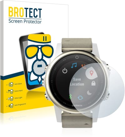 BROTECT - Screenprotector voor Garmin Fenix 5S (42 mm) - Folie Beschermfolie Beschermglas matte