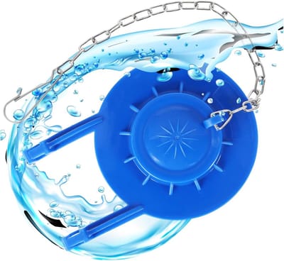 Universele Toilet Flapper Vervanging 2 Inch Blauw Siliconen Met RVS Ketting