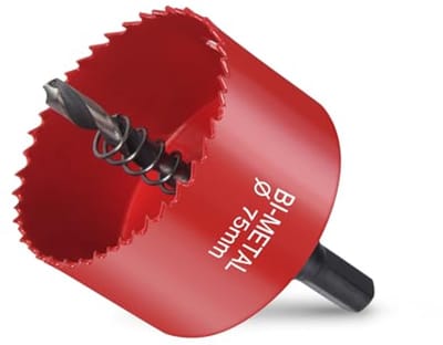 Flintronic Bimetalen gatenzaag, 75 mm gatenzaagsnijder, gladde snelsnijdende metalen gatensnijder, HSS bimetalen boor voor hout, kunststof, multiplex, gipsplaat, glasvezel, PVC-plaat