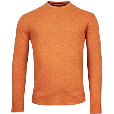 Baileys Trui Lamswol Ronde Hals Single Knit Donker Goud / male
