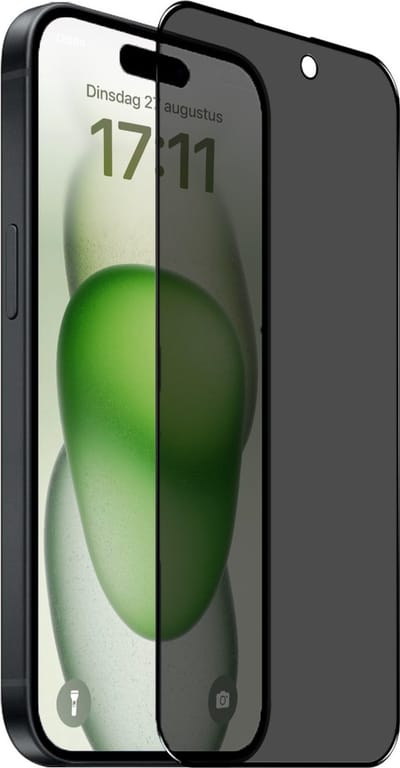 Multimedia & Accessoires Privacy Tempered Glass Screen Protector geschikt voor Apple iPhone 16 – Zwart - Screenprotector – Displayfolie – Gehard Glas – Glas