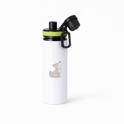 Hacebo® - Wolven waterfles met draaidop groen - Wolf - Dieren liefhebbers - Honden - husky - dierendag - water fles - 850ML