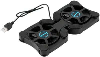 Laptop Koeler - Koelstandaard Ventilator - Oververhitting Voorkomen - Opvouwbaar Ontwerp - 7-15 Inch - Zwart