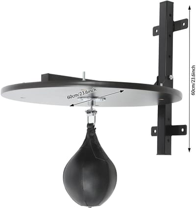 Lifero Hangende Boksbal - Bokstraining - 360 gr Boksbal - Boks Speedbal - Muursteun Met Boksbal - SpeedTraining - Zwarte BoksBal