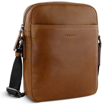 bugatti Leren schoudertas Savona Crossover Bag Cognac Lichtbruin
