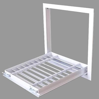 Ventilatierooster - Luchtstroom Deksel - Verbeter Luchtcirculatie - Verwijderbare Lamellen - 45x45 cm - Aluminium